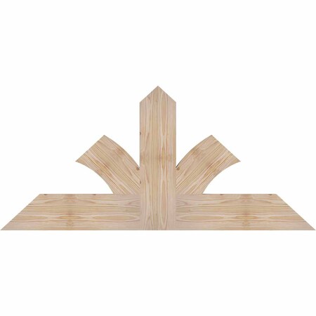 Ekena Millwork Richland Smooth Timber Gable Bracket, Douglas Fir, 48"W x 22"H x 1 1/2"D x 5 1/2"F, 11/12 Pitch GBW048X22X0206RIC00SDF